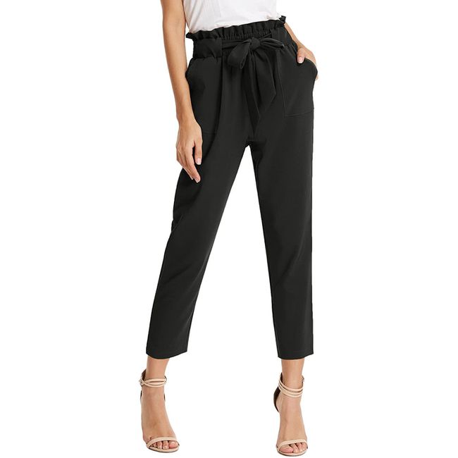 Grace Karin cropped paper bag waistband with pockets